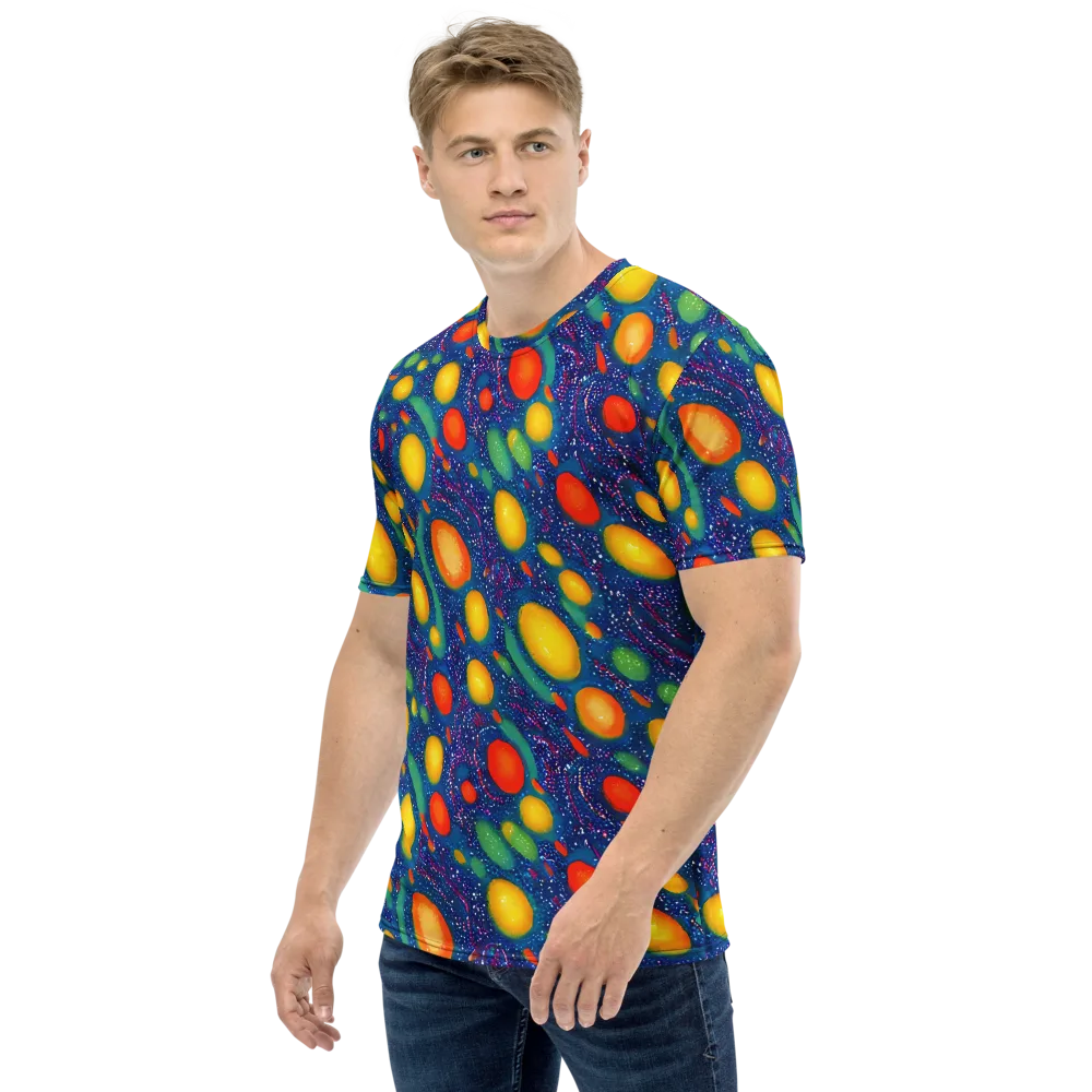 Cosmic Citrus on Men's Crew Neck T-Shirt — Left