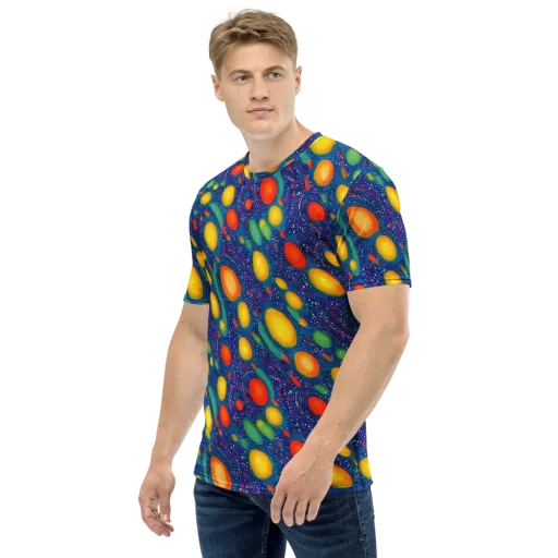 Cosmic Citrus on a Men's Crew Neck T-Shirt