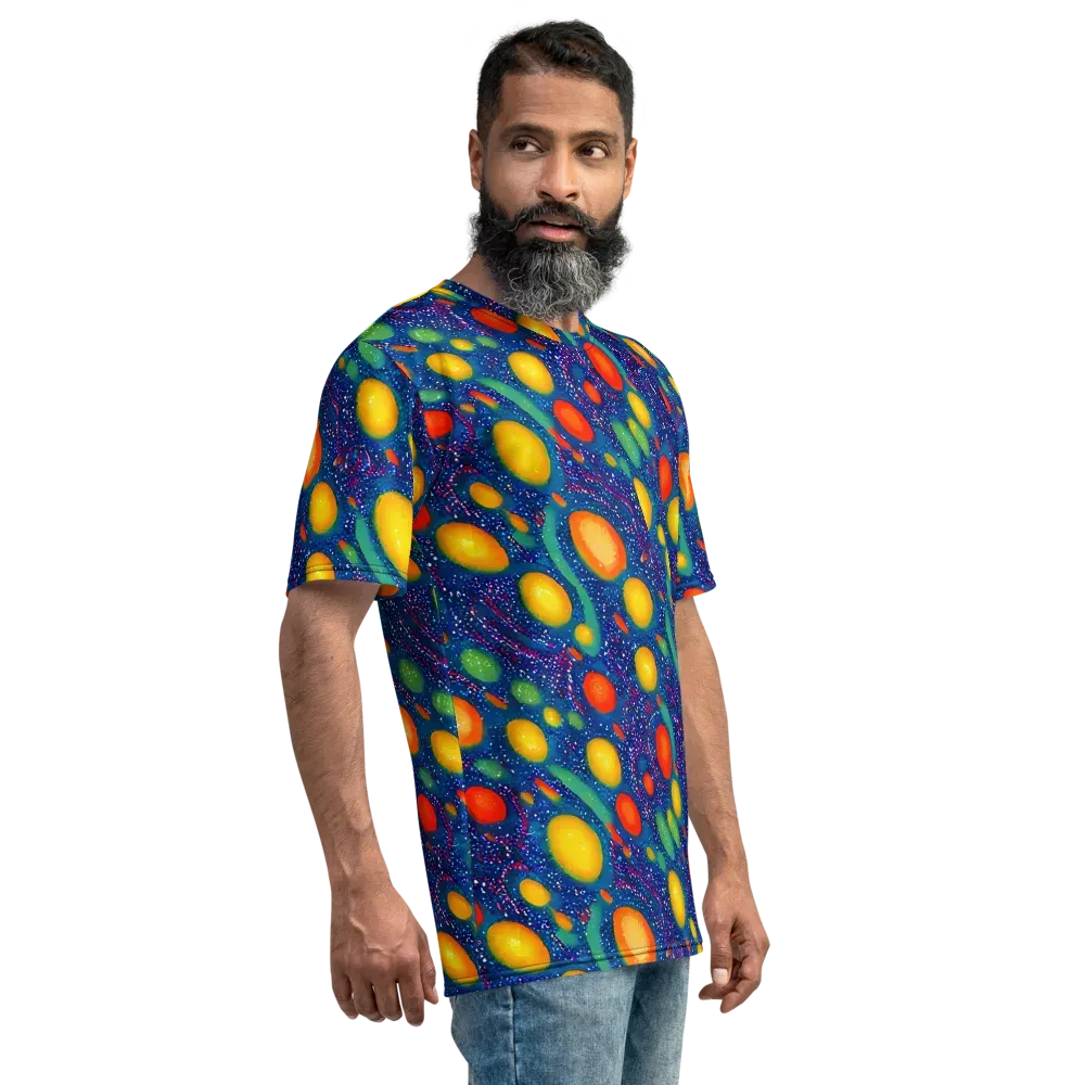 Cosmic Citrus on Men's Crew Neck T-Shirt — Right