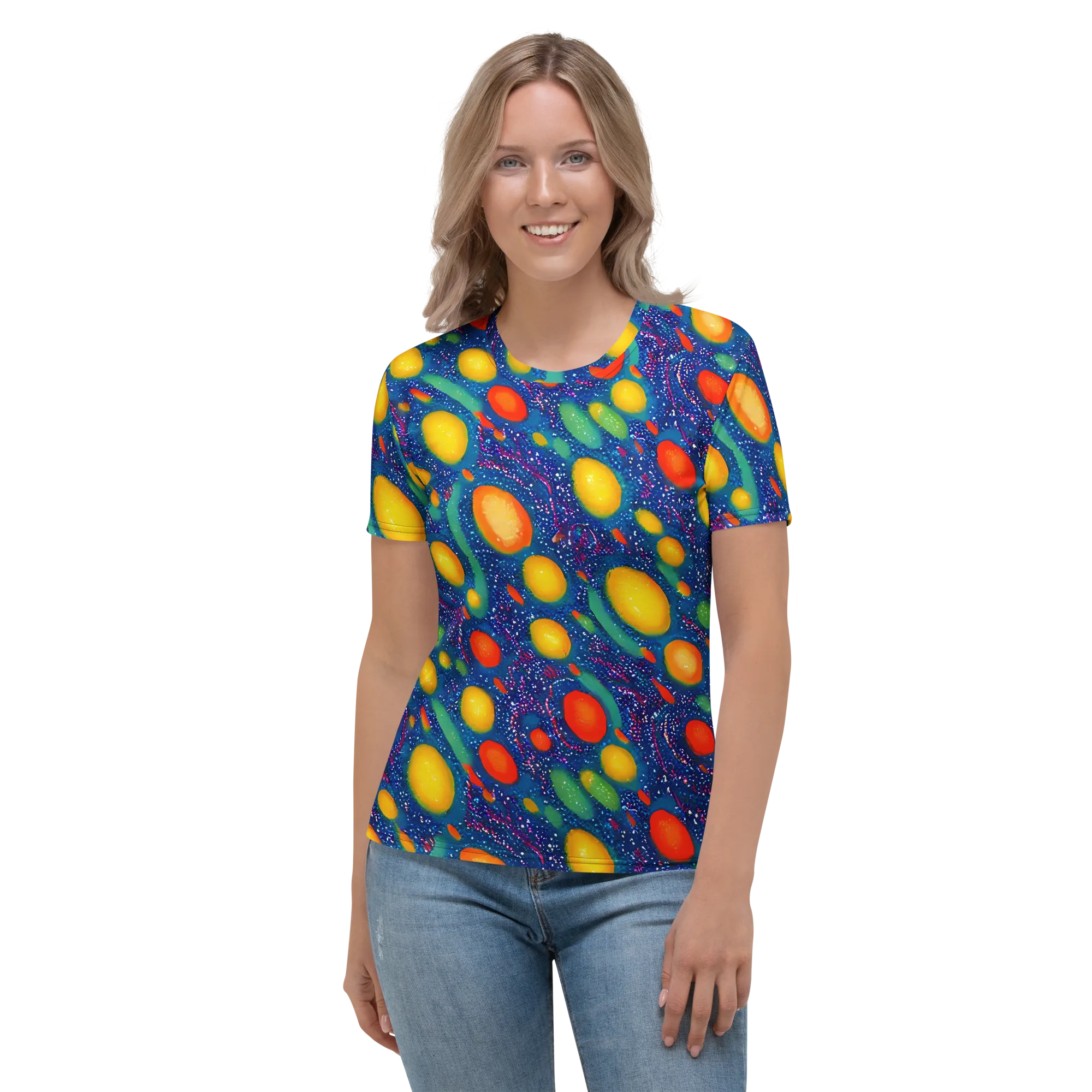 Cosmic Citrus on Women's Crew Neck T-Shirt — Front