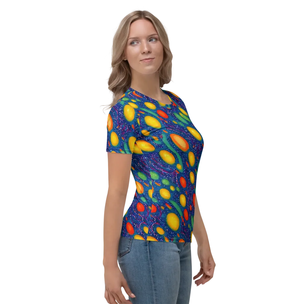 Cosmic Citrus on Women's Crew Neck T-Shirt — Right