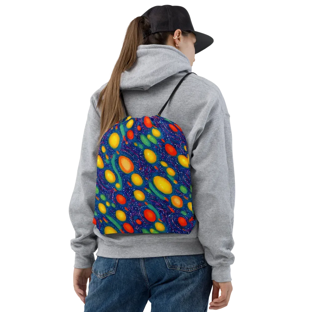 Cosmic Citrus on Drawstring Bag — Front