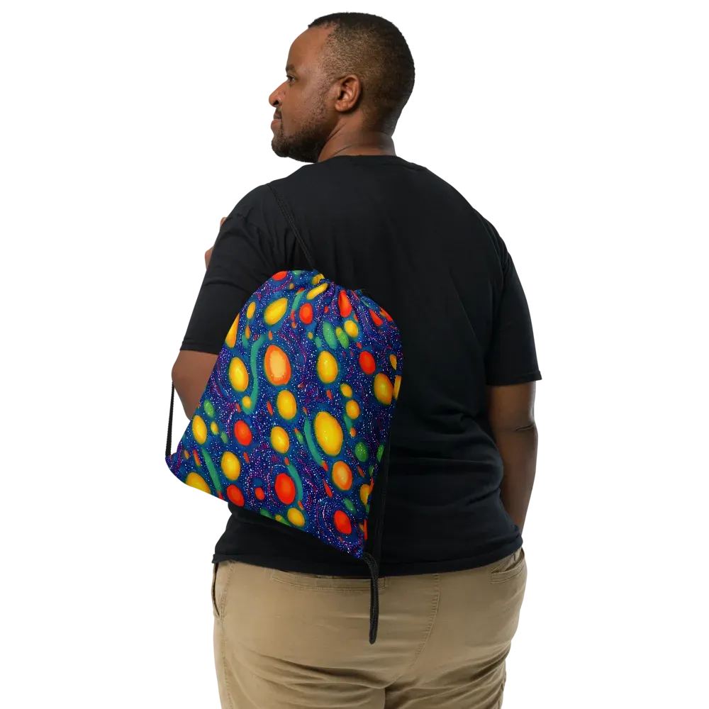 Cosmic Citrus on Drawstring Bag — Front