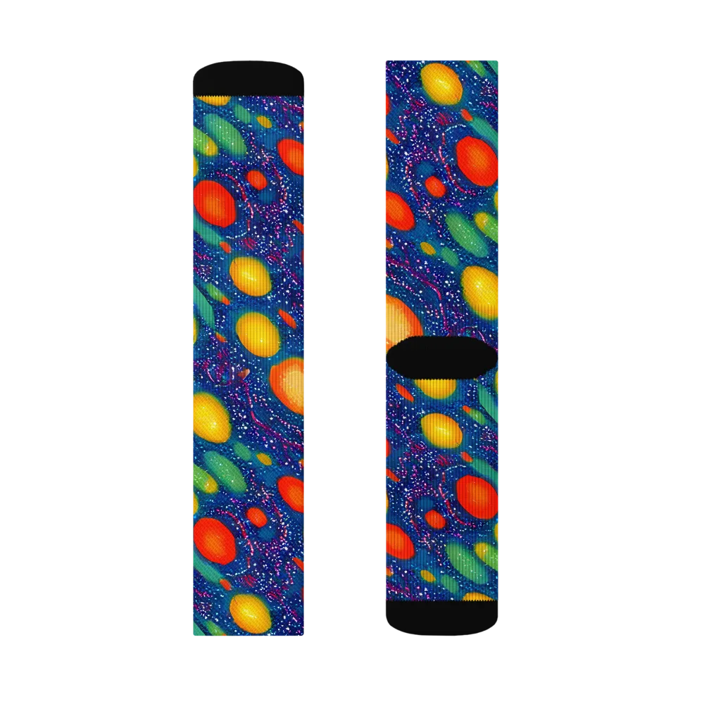 Cosmic Citrus on Socks — Left Sock