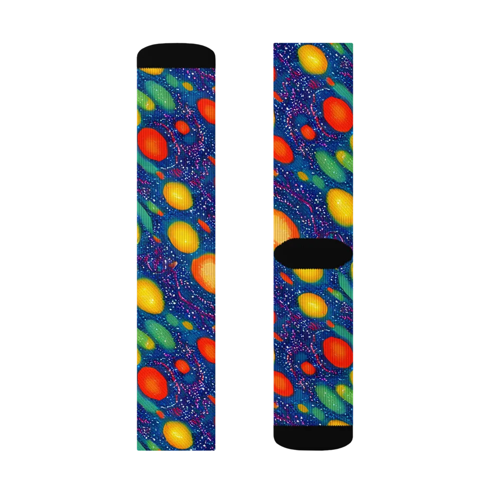 Cosmic Citrus on Socks — Right Sock