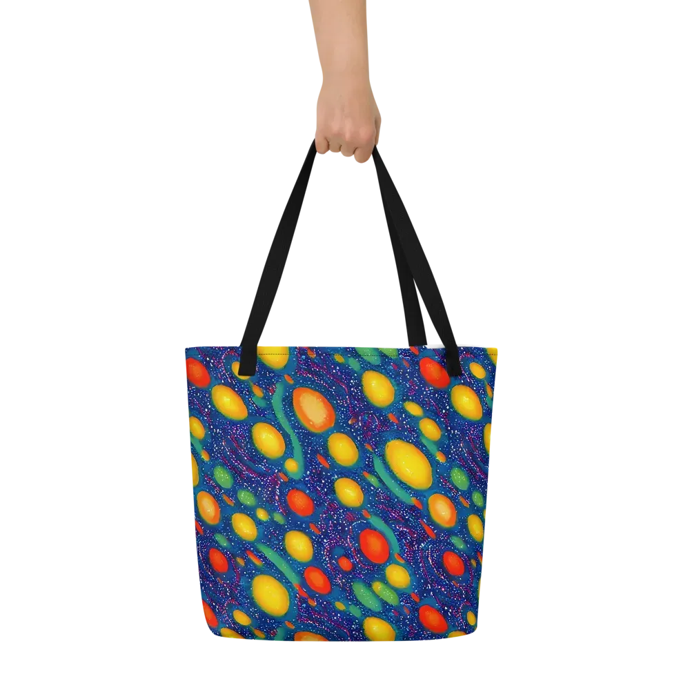Cosmic Citrus on Large Tote Bag W/ Pocket — Front