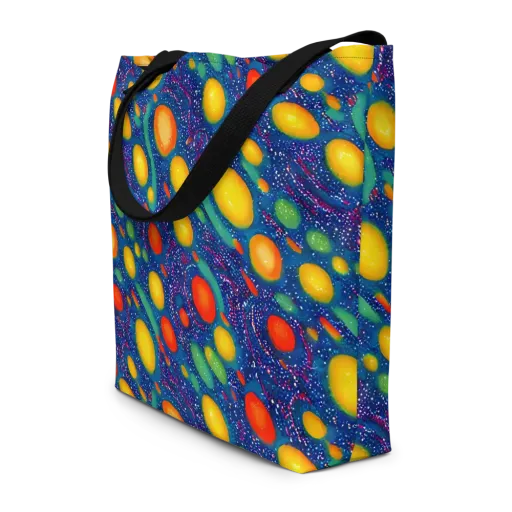 Cosmic Citrus on a Large Tote Bag W/ Pocket