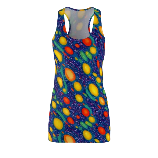 Cosmic Citrus on a Racerback Dress
