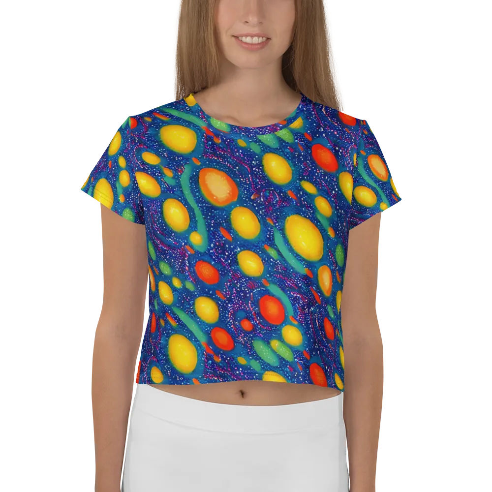 Cosmic Citrus on Crop Tee — Front