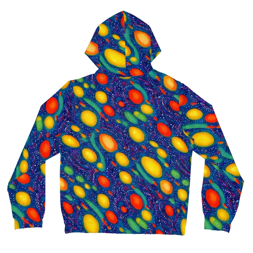 Cosmic Citrus on Women's Full-Zip Hoodie — Back