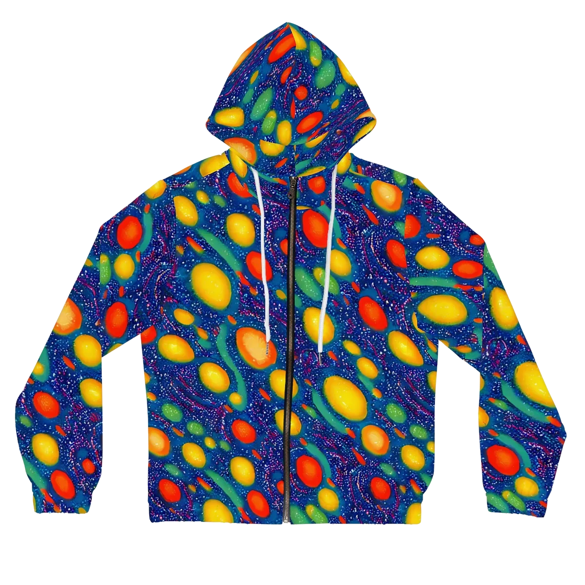 Cosmic Citrus on Women's Full-Zip Hoodie — Front