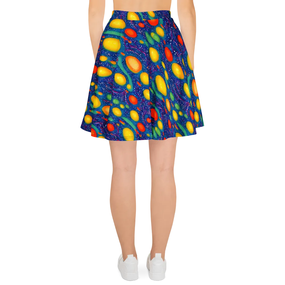 Cosmic Citrus on Skater Skirt — Back