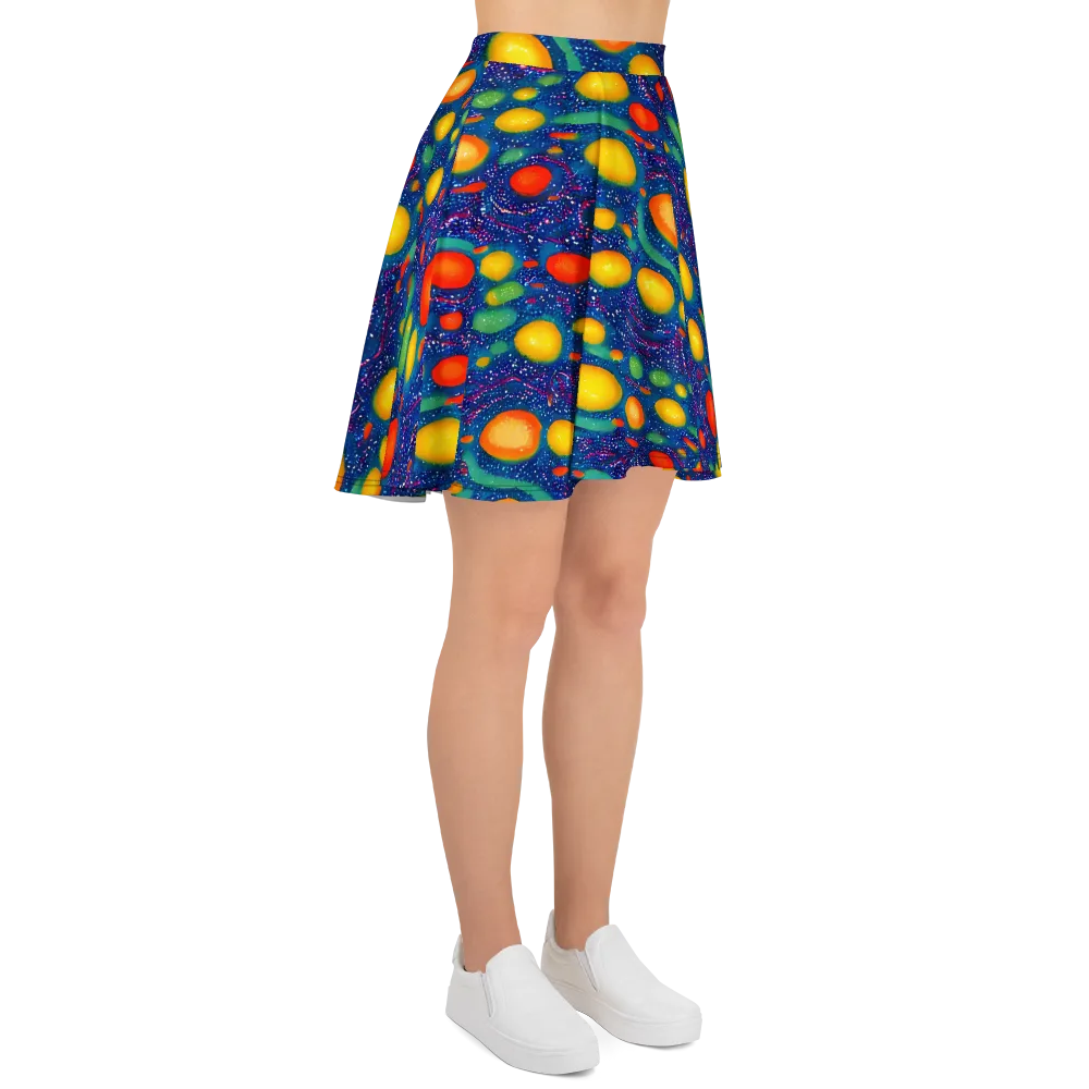 Cosmic Citrus on Skater Skirt — Right
