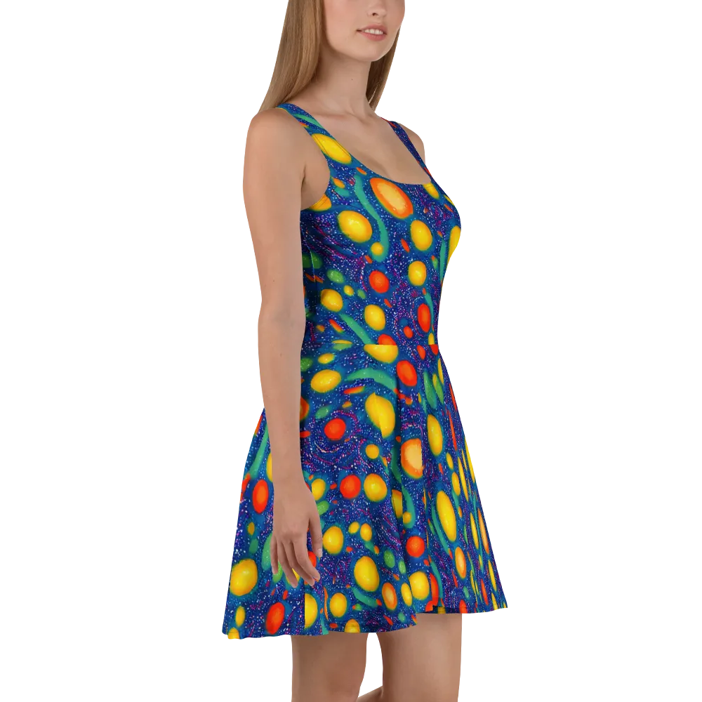 Cosmic Citrus on Skater Dress — Right