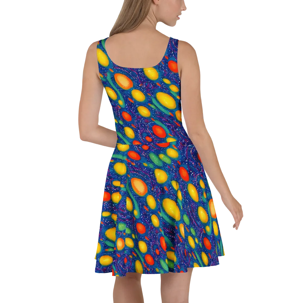 Cosmic Citrus on Skater Dress — Back