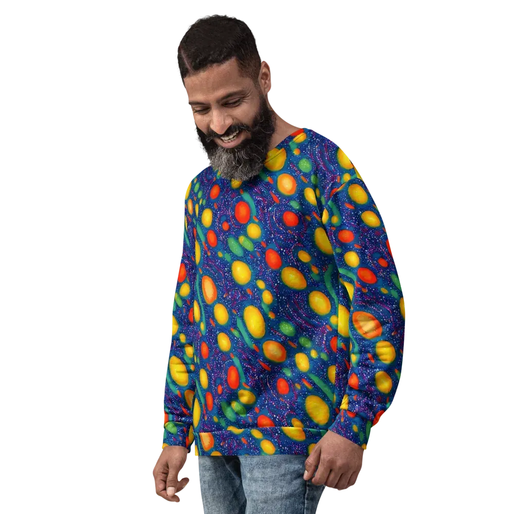 Cosmic Citrus on Sweatshirt — Left Front
