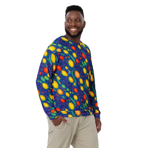 Cosmic Citrus on a Sweatshirt