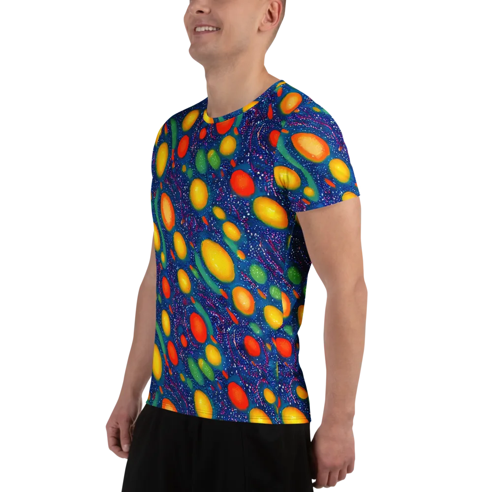 Cosmic Citrus on Men's Athletic T-Shirt — Left