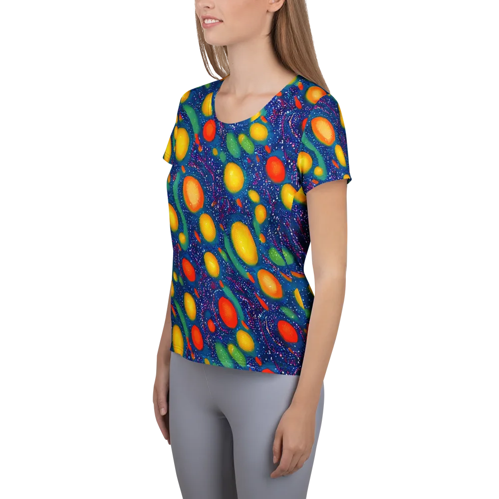 Cosmic Citrus on Women's Athletic T-Shirt — Left