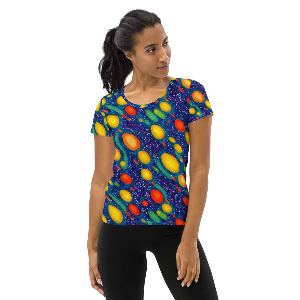 Cosmic Citrus on Women's Athletic T-Shirt — Front