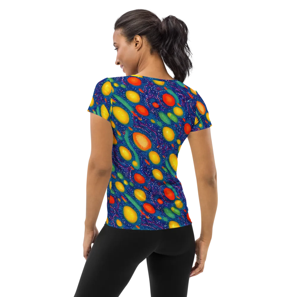 Cosmic Citrus on Women's Athletic T-Shirt — Back
