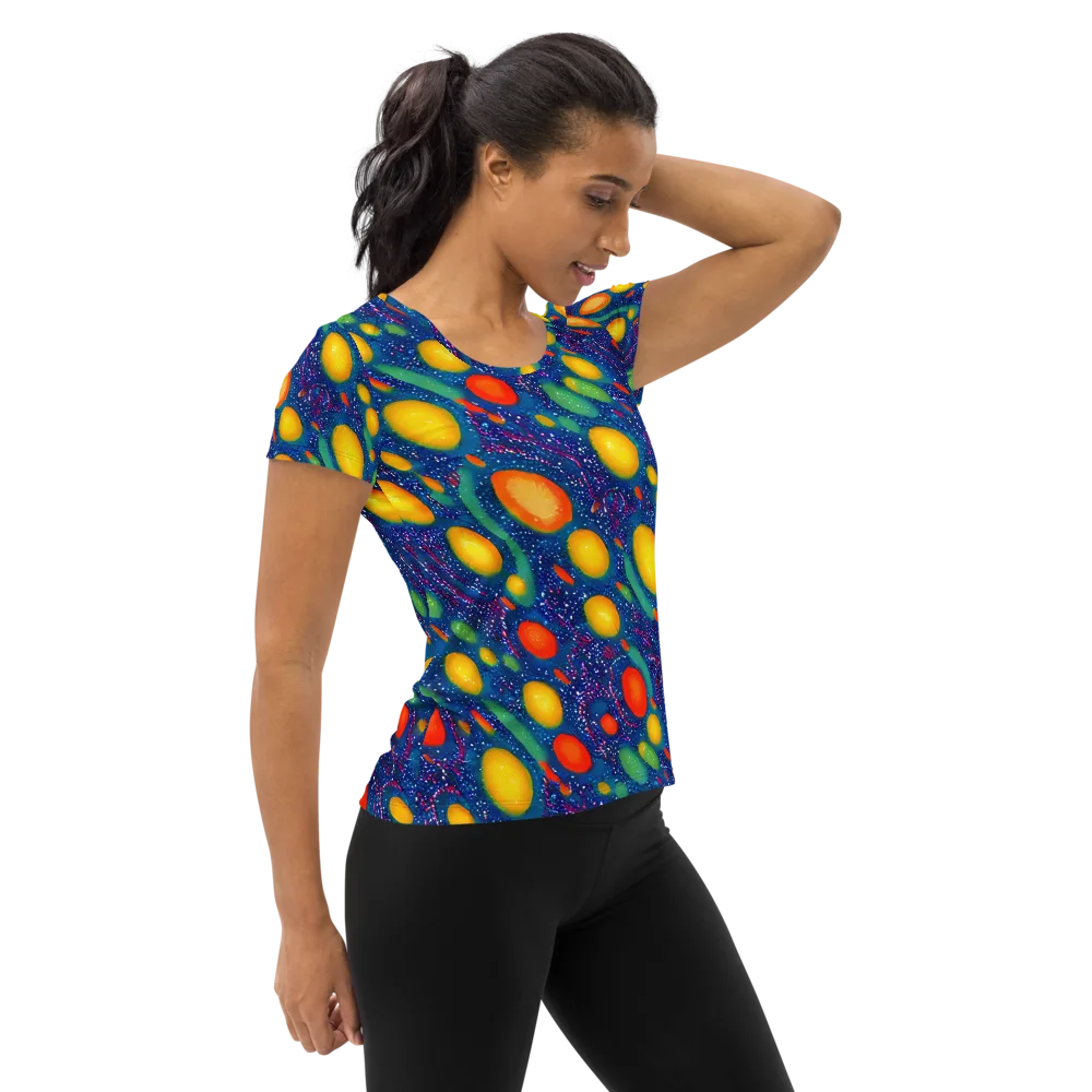 Cosmic Citrus on Women's Athletic T-Shirt — Right