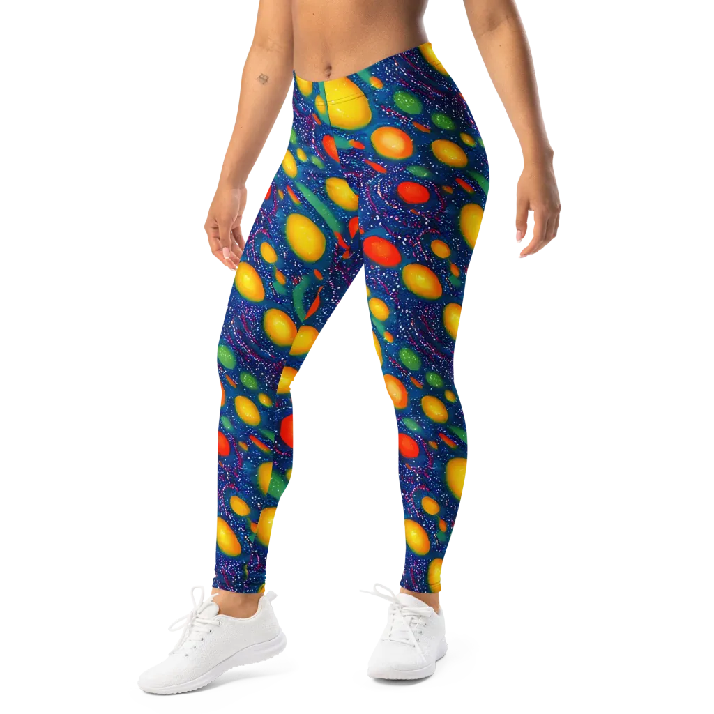 Cosmic Citrus on Leggings — Left Front
