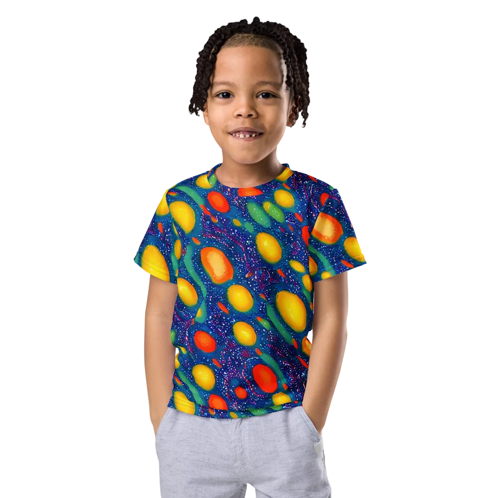 Cosmic Citrus on Kids Crew Neck T-Shirt — Front