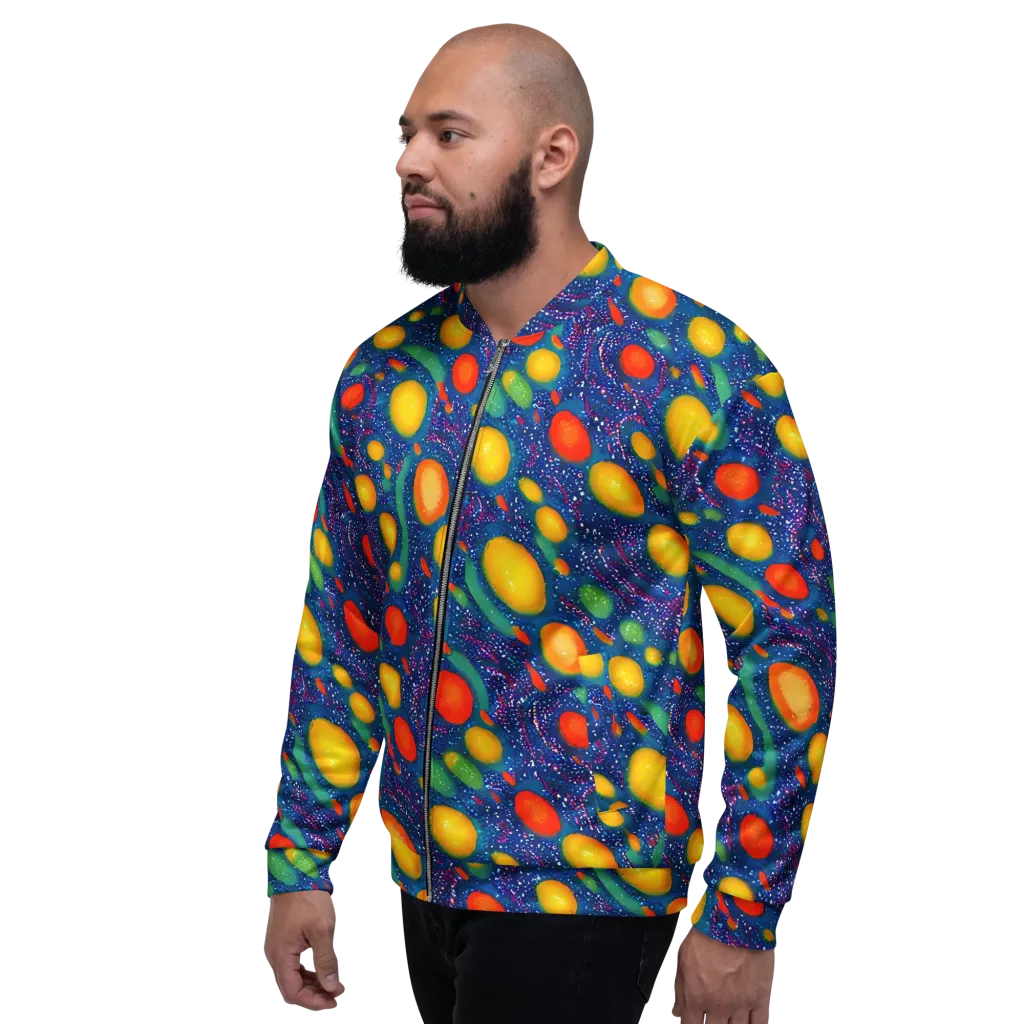Cosmic Citrus on Bomber Jacket — Left