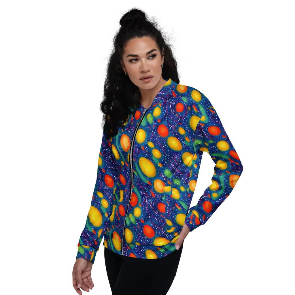 Cosmic Citrus on Bomber Jacket — Left