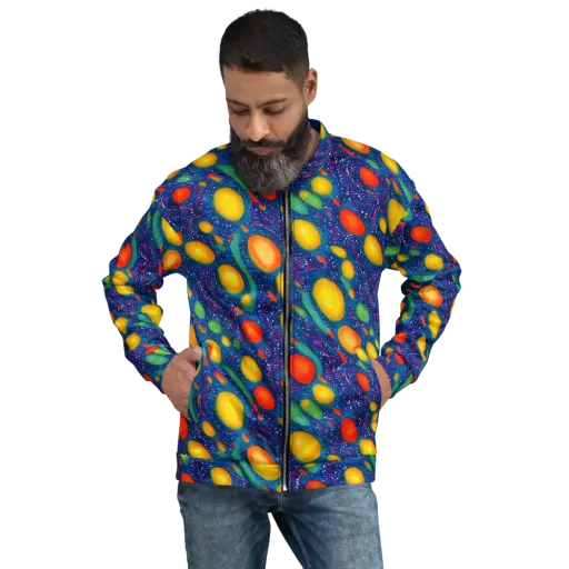 Cosmic Citrus on a Bomber Jacket