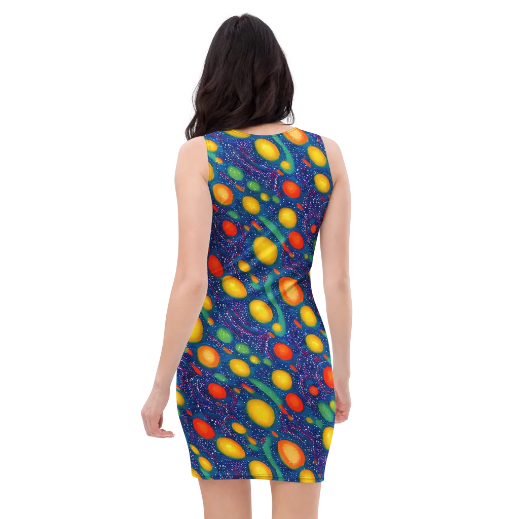 Cosmic Citrus on Bodycon Dress — Back