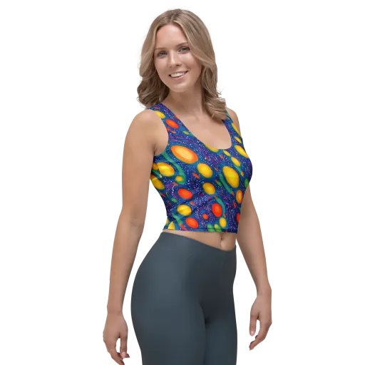 Cosmic Citrus on a Crop Top