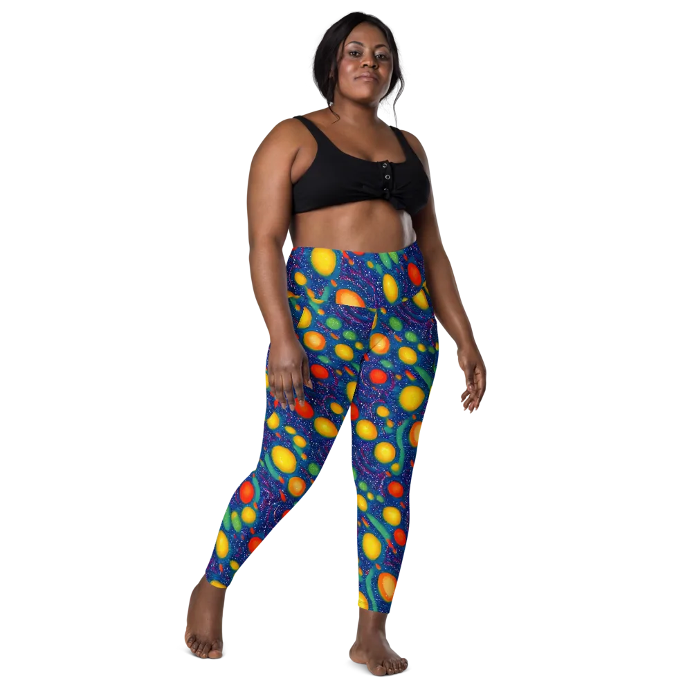 Cosmic Citrus on Leggings with Pockets — Front