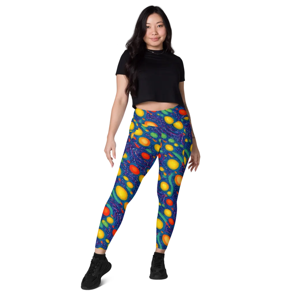 Cosmic Citrus on Leggings with Pockets — Front