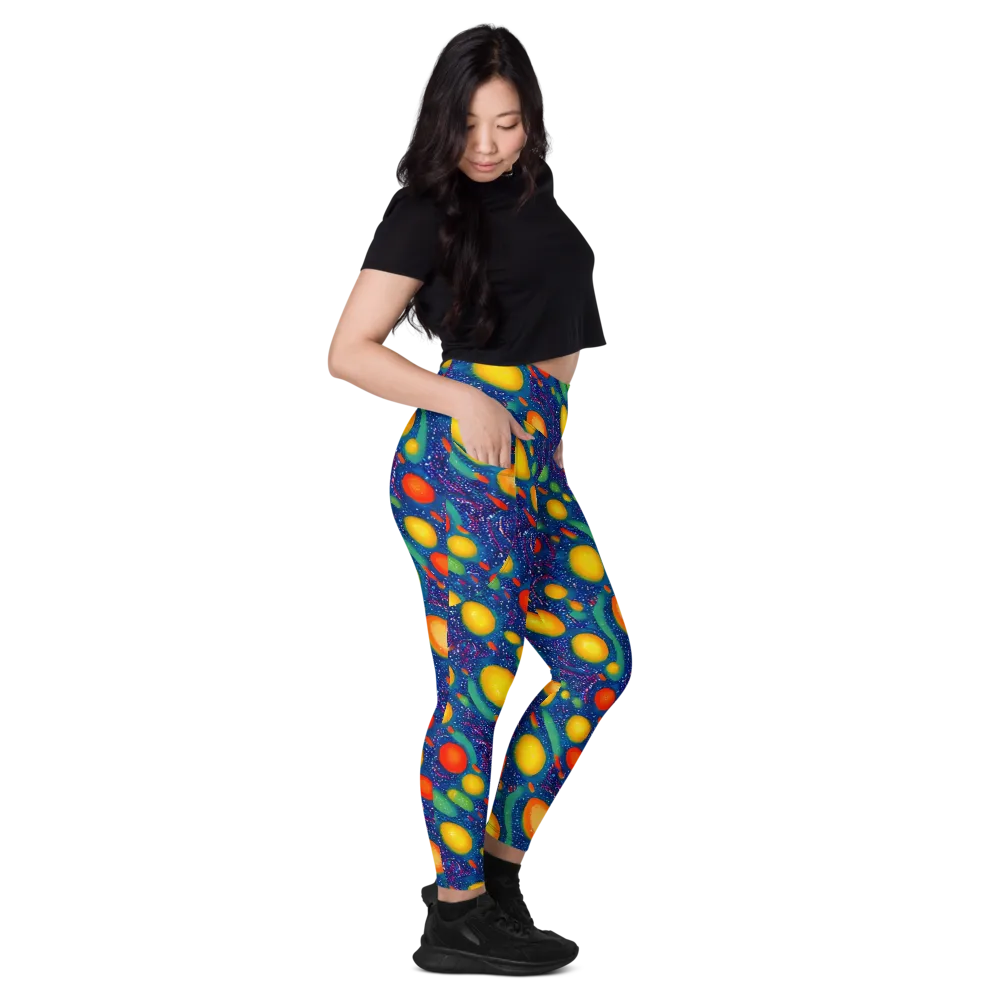 Cosmic Citrus on Leggings with Pockets — Right