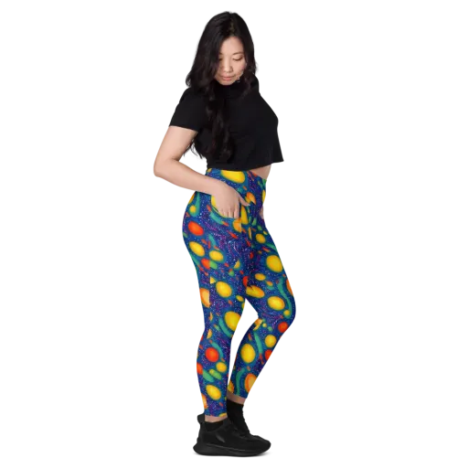 Cosmic Citrus on a Leggings with Pockets