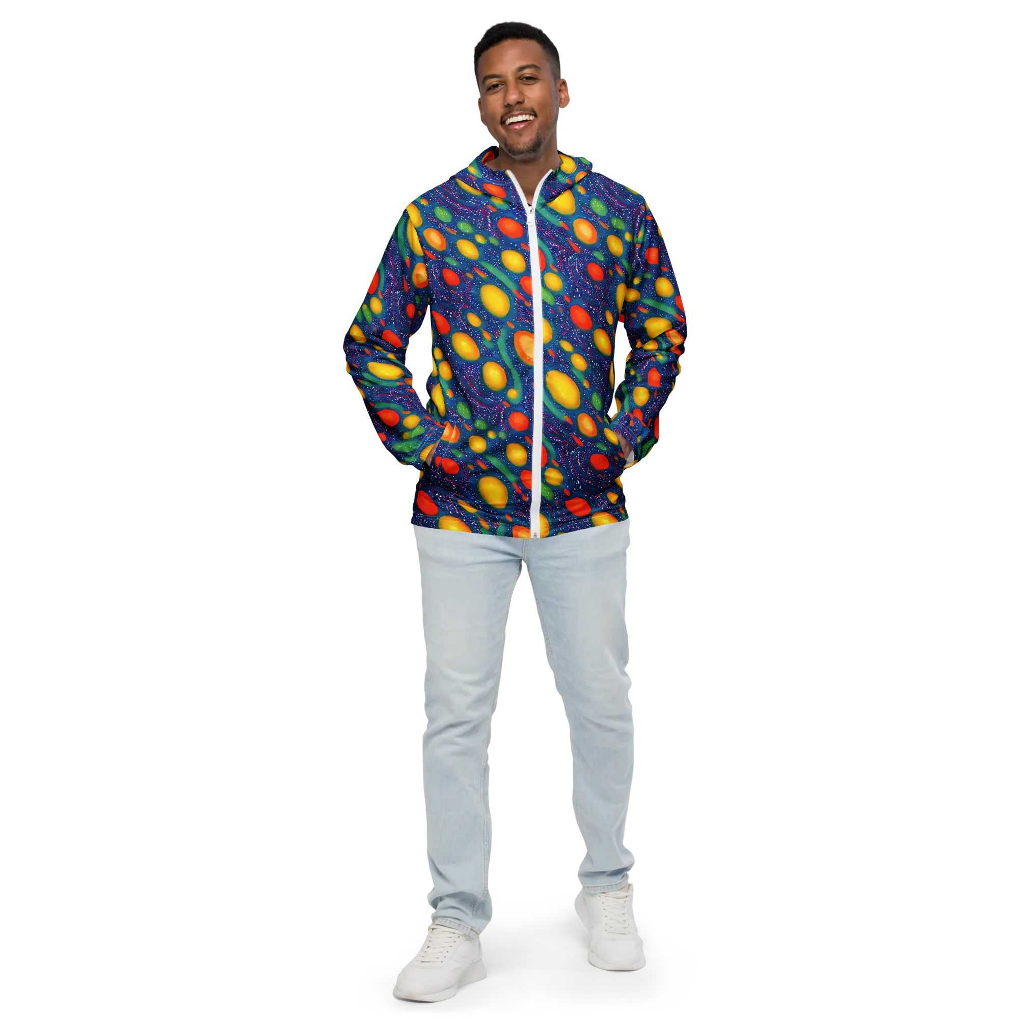 Cosmic Citrus on Men's Windbreaker — Front