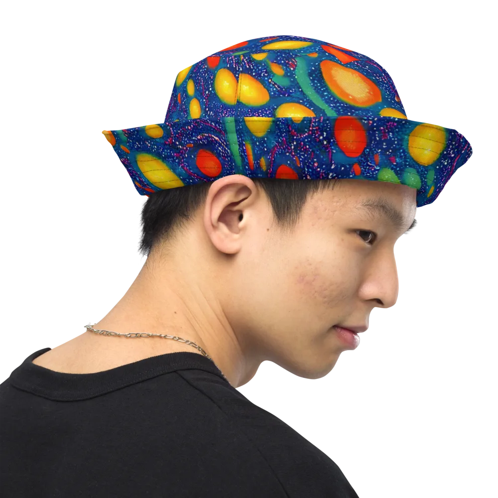 Cosmic Citrus on Reversible Bucket Hat — Right Outside