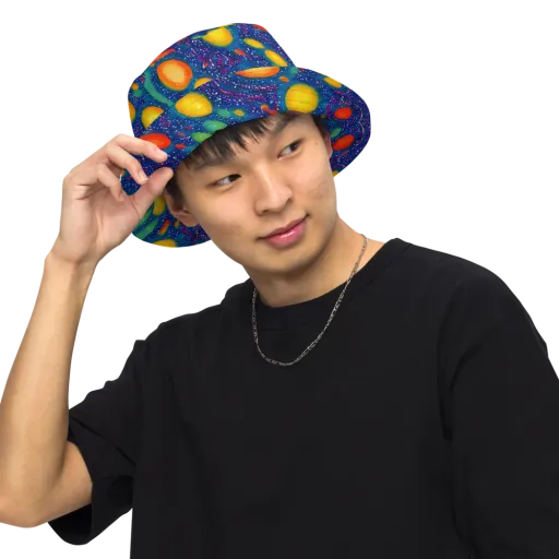 Cosmic Citrus on a Reversible Bucket Hat