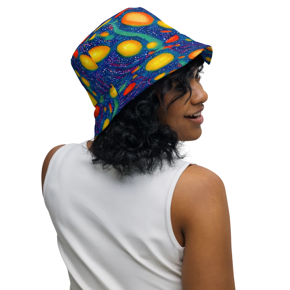 Cosmic Citrus on Reversible Bucket Hat — Right Outside
