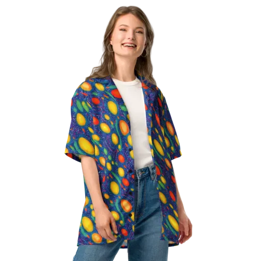 Cosmic Citrus on a Button Shirt