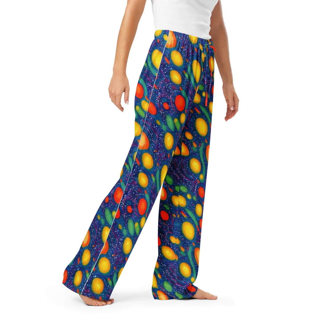 Cosmic Citrus on Women's Pajama Pants — Right Front