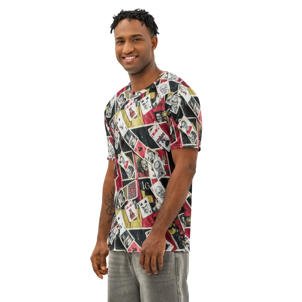 Velvet Ante on Men's Cotton Crew Neck T-Shirt — Left Front
