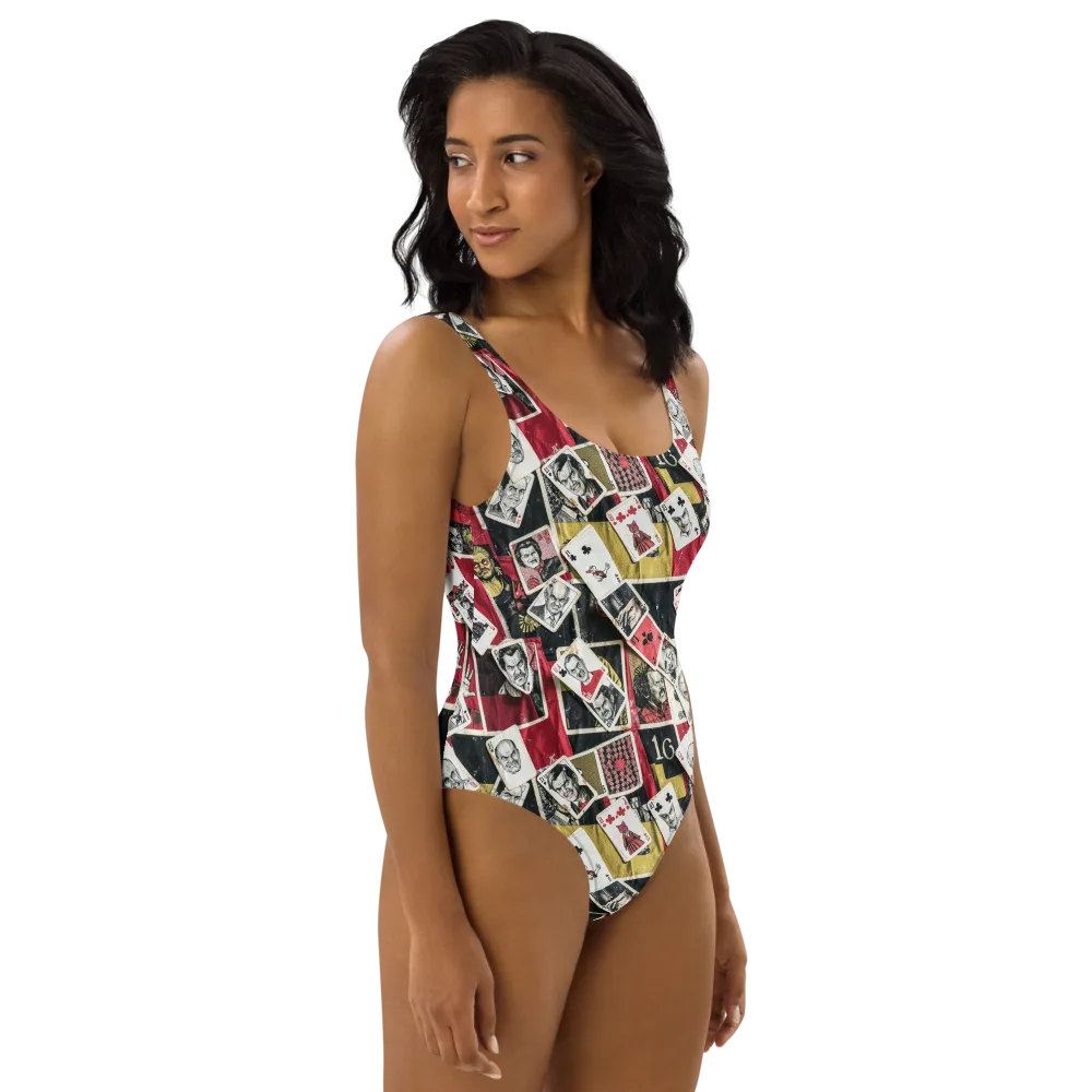 Velvet Ante on One-Piece Swimsuit — Right