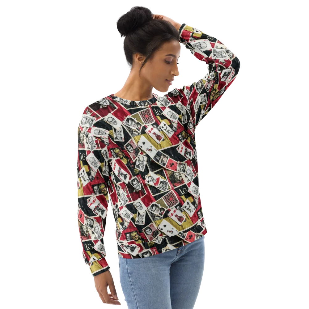 Velvet Ante on Sweatshirt — Right Front
