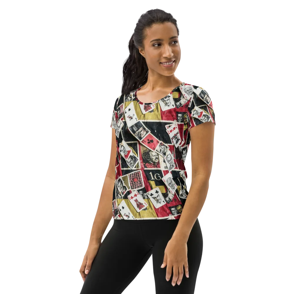 Velvet Ante on Women's Athletic T-Shirt — Left