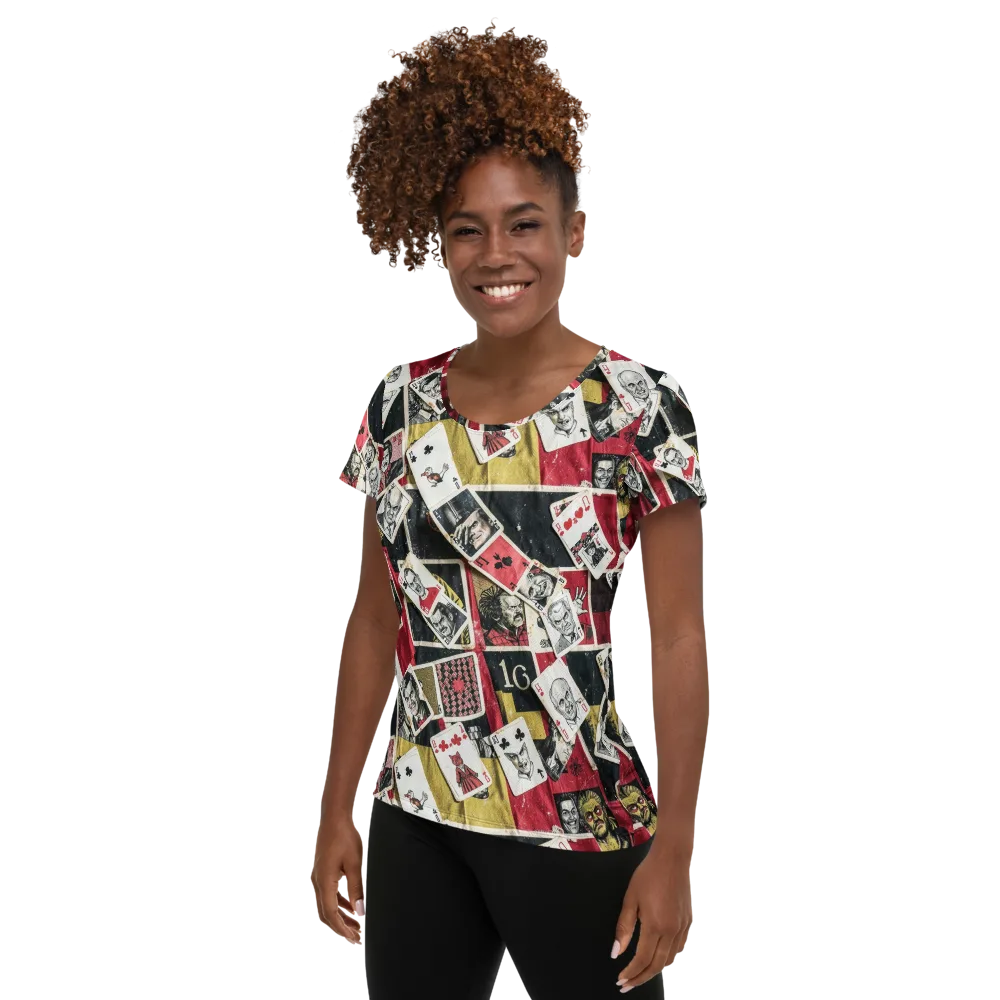 Velvet Ante on Women's Athletic T-Shirt — Left