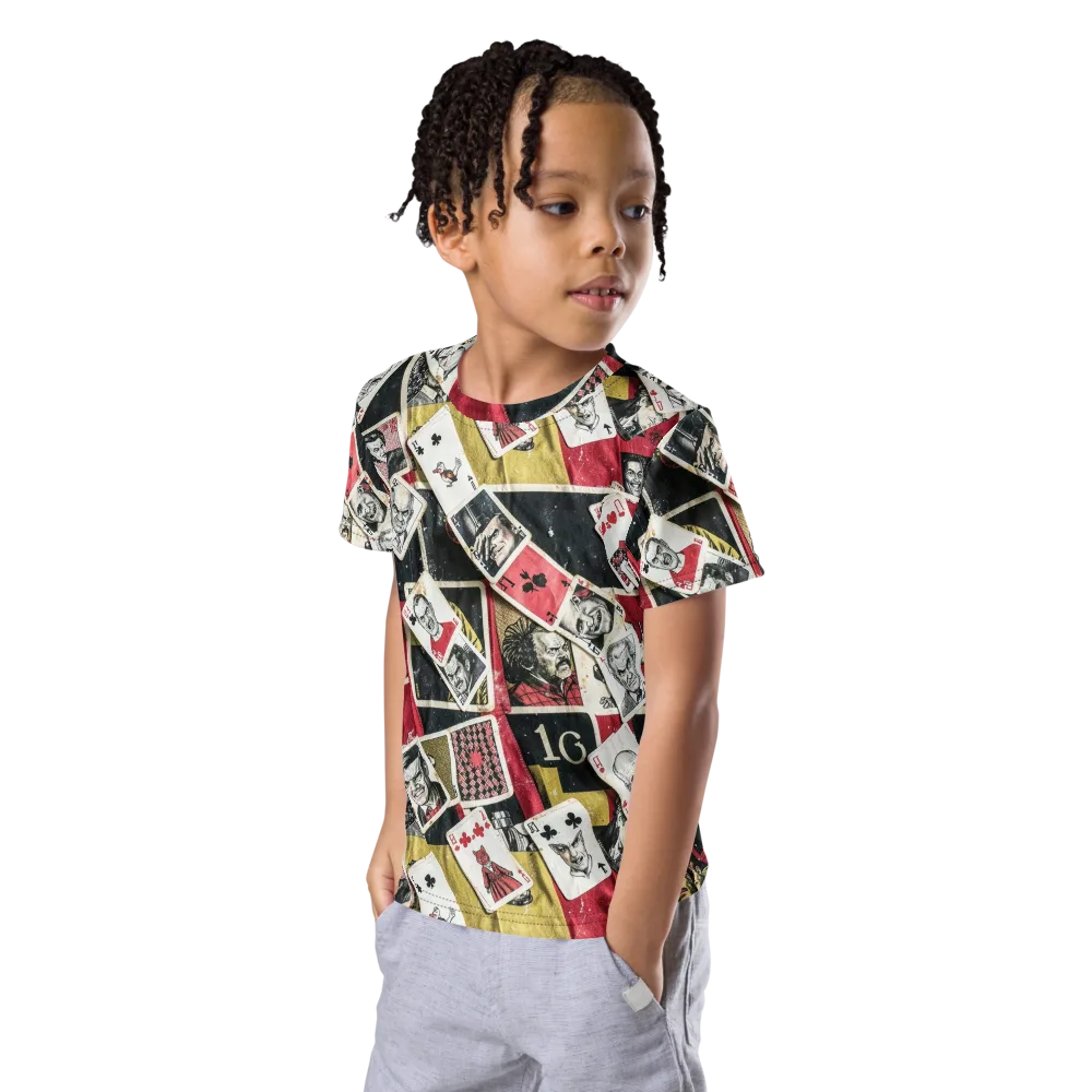 Velvet Ante on Kids Crew Neck T-Shirt — Left Front