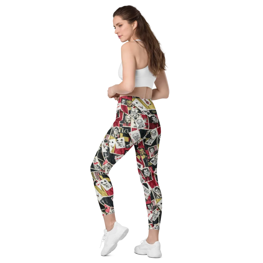 Velvet Ante on Leggings with Pockets — Left Back